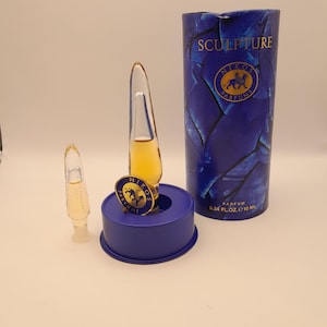 Nikos Sculpture (1995) - 10ml parfum extract - splash - vintage collector&#39;s bottle from the 1990s - women&#39;s perfume - FREE MINIATURE