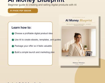AI Money Blueprint Ebook, Beginner Guide to Create and Sell Digital Products with AI, ChatGPT PDF Download