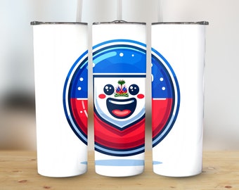 Digital Tumbler Design, Instant Download, Colorful Cartoon Character Wrap, Tumbler Sublimation Graphic File, Creative DIY Tumbler Template