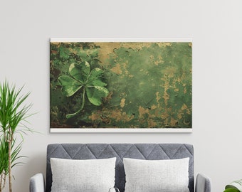 Samsung Frame TV Art Shamrock Rustic Painting Art St | Frame TV Art | Instant Download