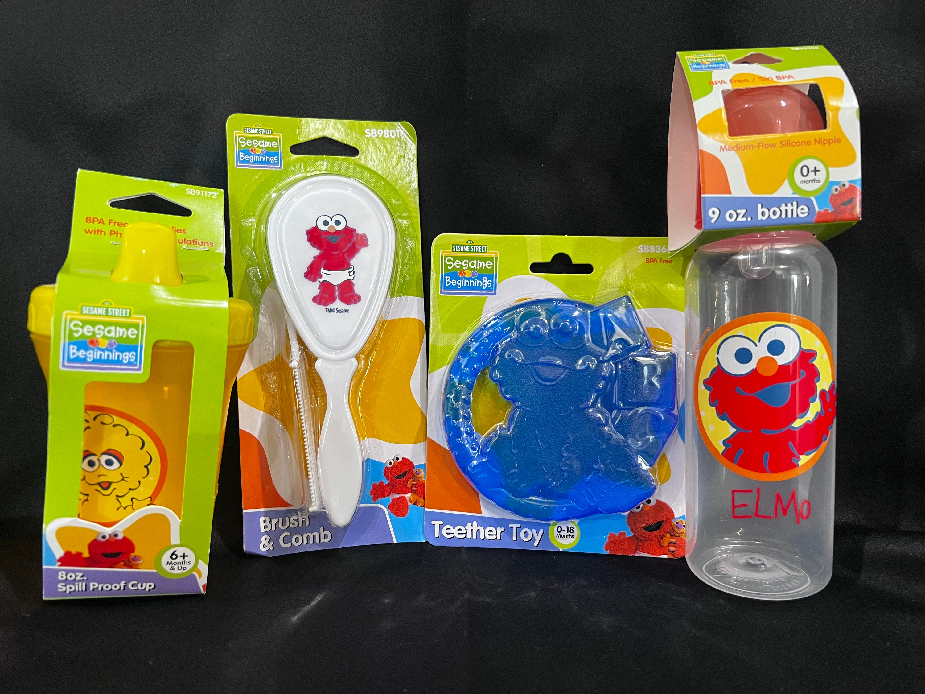 Sesame Street Beginnings Elmo Sippy Cups 8oz Spill Proof BPA FREE New