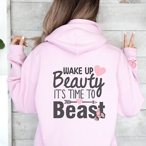 Gym hoodie for Women Girls sweatshirt Aesthetic Saying Unisex raglan Sports Workout Training Design Graphic hoodie sweater Gym Gift