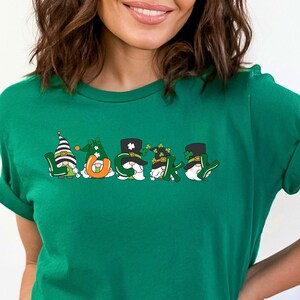Lucky Shirt,St Patricks Day Shirt, Women Saint Patricks Day Shirts, Cute St Paddys Day Shirt,Lucky Gnomes Shirt,Gnomes St Paddy&#39;s Tee
