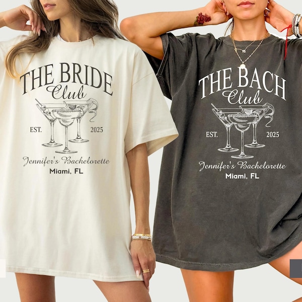 Comfort Colors Bachelorette Party T-Shirts: The Bach Club, Bridesmaids Gifts