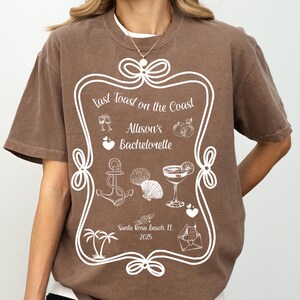 Bachelorette Beach Trip Comfort Colors Shirt: Custom Bride Tribe Tee