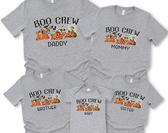 Boo Crew Halloween Family Shirts: Matching Custom Spooky Tees
