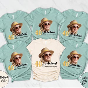 Custom Face Birthday Shirt: Personalized Photo Party Tee for Women