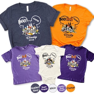 Custom Disney Crew Shirt, Custom Disney Halloween Shirt, Halloween Matching Shirt, Mickey Minnie Halloween Shirt, Halloween Trip Shirt