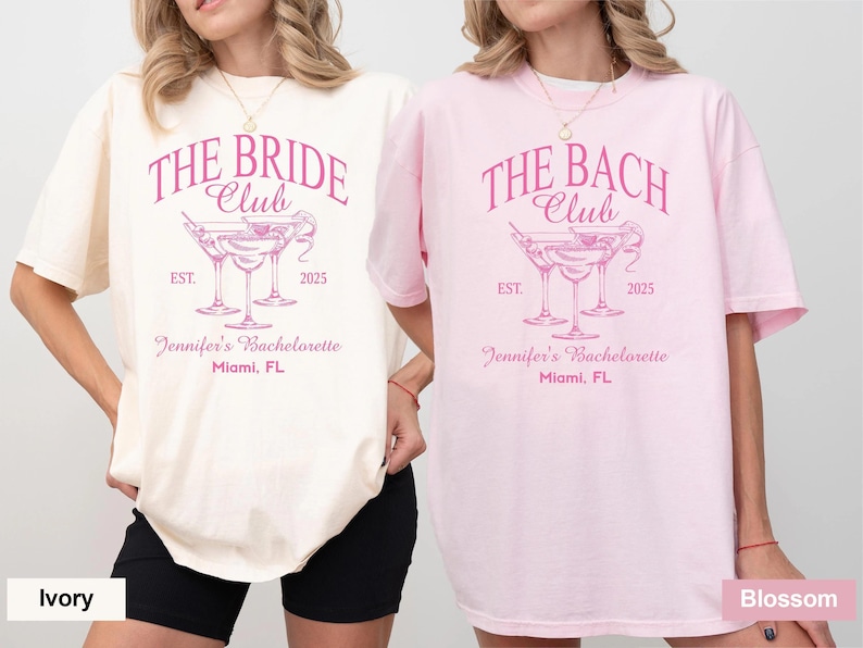Comfort Colors Bachelorette Party T-Shirts: The Bach Club, Bridesmaids Gifts image 2