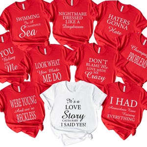Funny Bachelorette Party Shirts: Music Lyric Group Tee