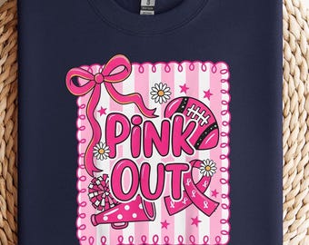 Pink Ribbon Breast Cancer Awareness Tee: Cheer Squad Support Shirt
