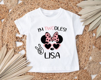 I'm Twodles 2nd Birthday Shirt: Minnie Mouse Party Tee