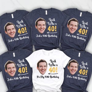Personalized 40th Birthday Shirt: Custom Face Party Tee