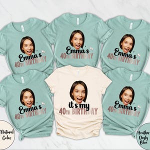 Custom Face Birthday Shirt: Personalized Photo Tee, Funny Party Outfit