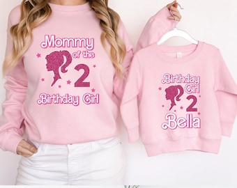 Custom Birthday Girl Party Shirt, Fashion Doll Birthday Theme, Birthday Family Matching Tee, Personalized Named Girl T-Shirt, Any Name Tee