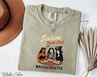 Salem Witch Book Club Comfort Colors Shirt: Halloween Bookish Shirts