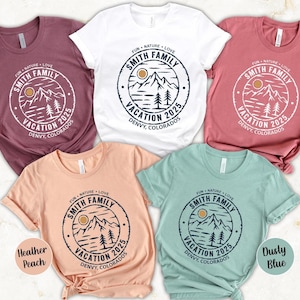 Personalized Mountain Vacation Tee, Family Mount Shirt, Family Camping Tee ,Custom Family Vacation Shirts, Family Vacation Shirt,Camping Tee