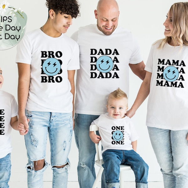 Matching Family One Birthday Shirt, Bolt Eyes Birthday Shirts, One Happy Dude Birthday Theme, mini, birthday girl  boy