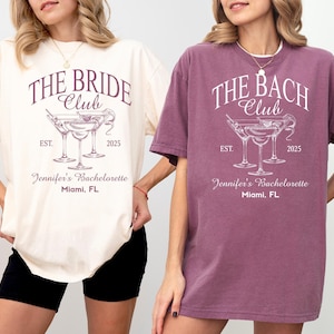 Comfort Colors Bachelorette Party T-Shirts: The Bach Club, Bridesmaids Gifts image 3
