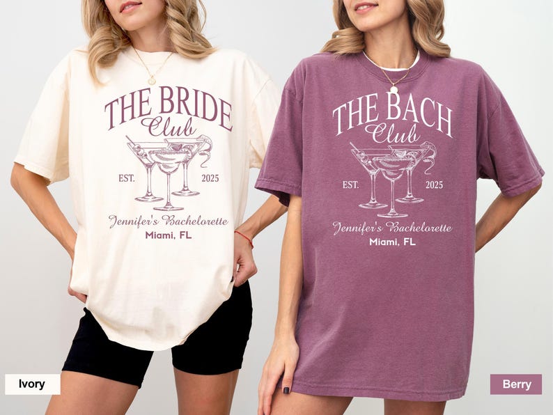 Comfort Colors Bachelorette Party T-Shirts: The Bach Club, Bridesmaids Gifts image 3