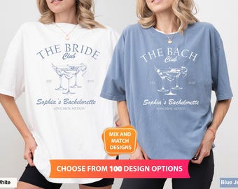 Comfort Colors Bachelorette Party T-Shirts: The Bach Club, Bridesmaids Gifts