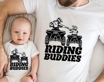 Riding Buddies TShirt, ATV Dad Shirt,Matching ATV Shirts, Daddy and Me Four Wheeler Shirt, Father and Son Shirt, Daddy Daughter Tee