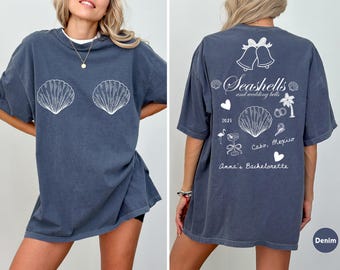Funny Bachelorette Party Comfort Colors Shirt: Shell Bra, Wedding Bells