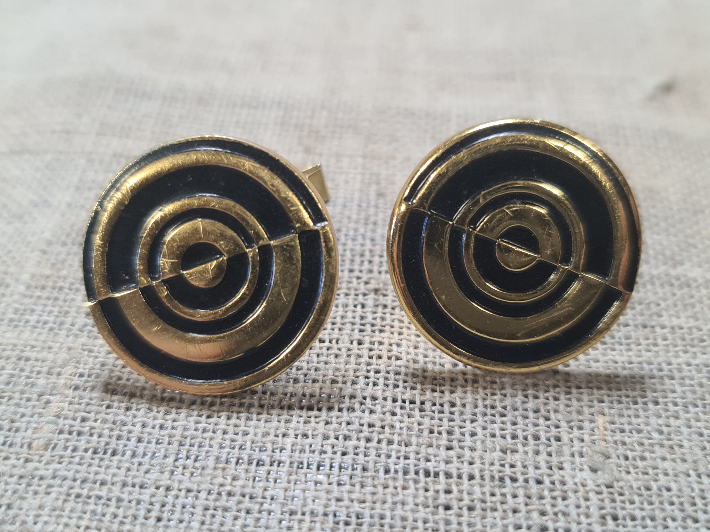 Boutons De Manchette JO Moscou 80 Vintage - Plaqué Or - Russe URSS