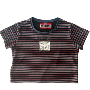 Rare HBA X Arca Striped Crop Top, Distressed Lamb Print, Wench Tag