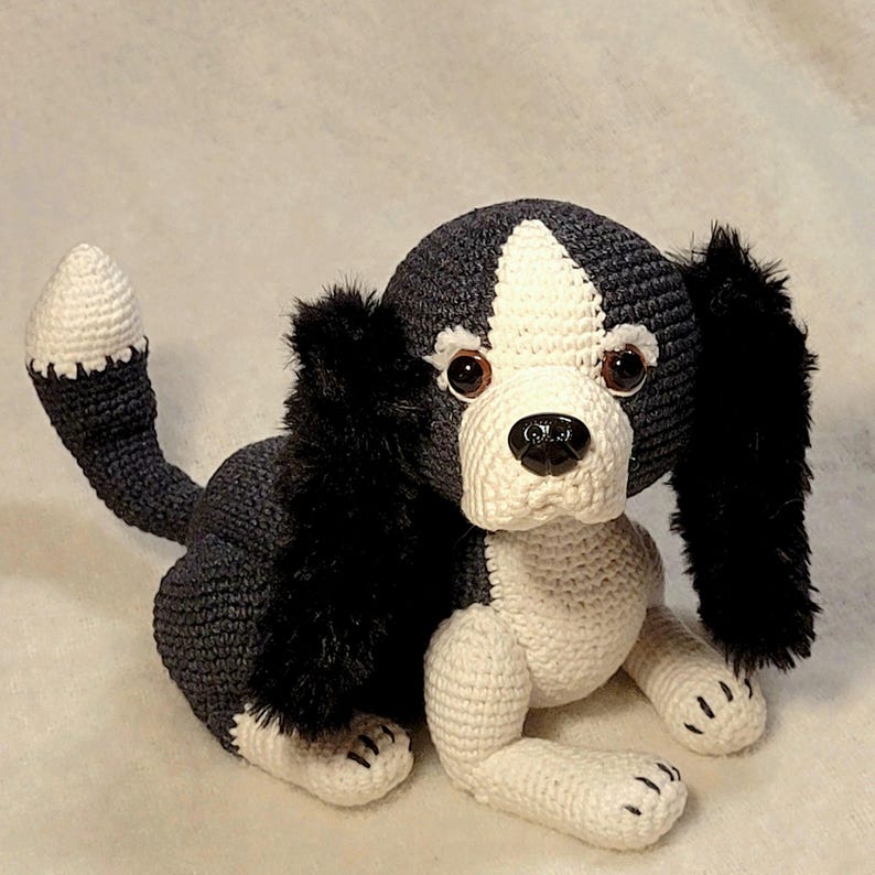 Spaniel Crochet Pattern Crochet Spaniel Amigurumi PDF Pattern • Realistic Dog Toy With Movable ...