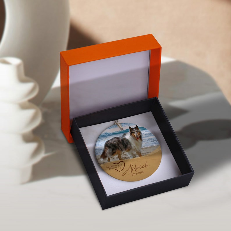 Personalisierte Haustier Sympathie Geschenk, kundenspezifische Hundeverzierung, Haustier Gedenkgeschenk, Haustier Verlust Geschenk, Hundeandenken, Hunde Namen Verzierung Bild 9