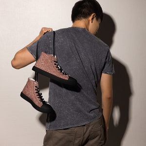 Herrenkeramik entworfen High Top Canvas Schuhe, Turnschuhe, Keramik-Muster, Terrakotta