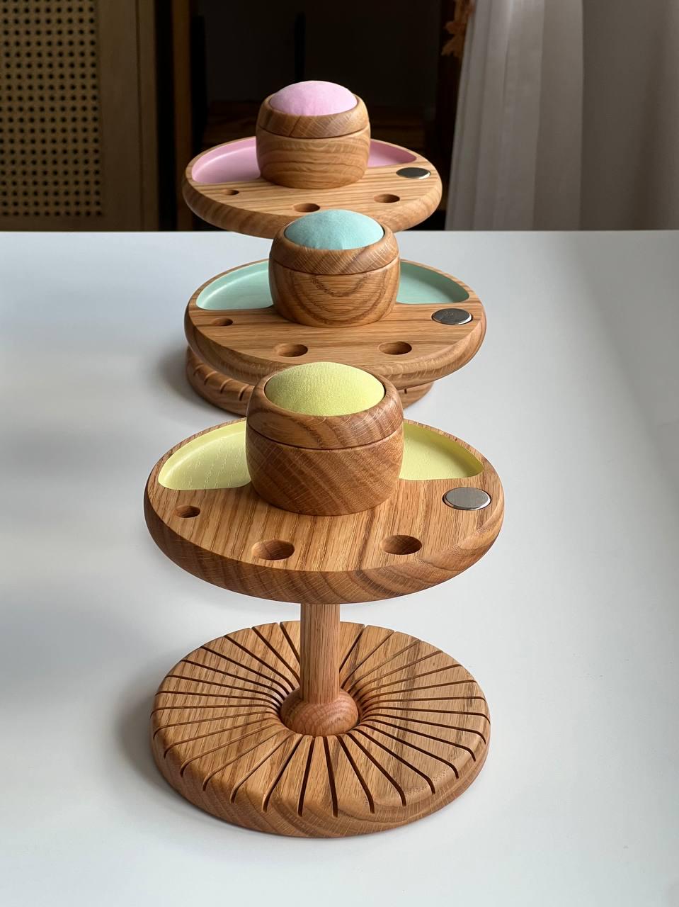 Bobine Porta Filo In Legno A Forma Di Pecora, 10 Pezzi, Organizer Per Ricamo E Cucito, 6,1 X 5,8 Cm - 2