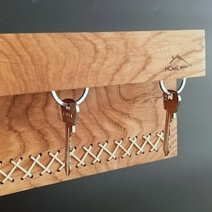 Wooden Key Holder Magnetic for wall, Key Rack wall mount, Handmade Key Organizer, Key hanger, Entryway Organization, Housewarming Gift