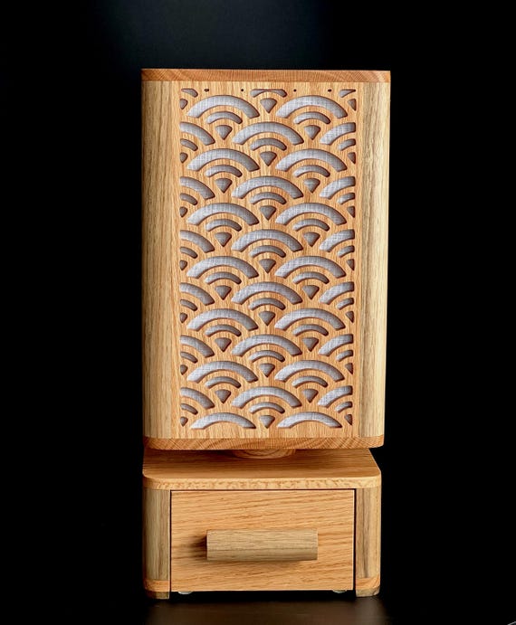 人気の雑貨がズラリ！ Wooden Lamps Japanese Pattern, Seigaiha With Lamp Kumiko 工芸品