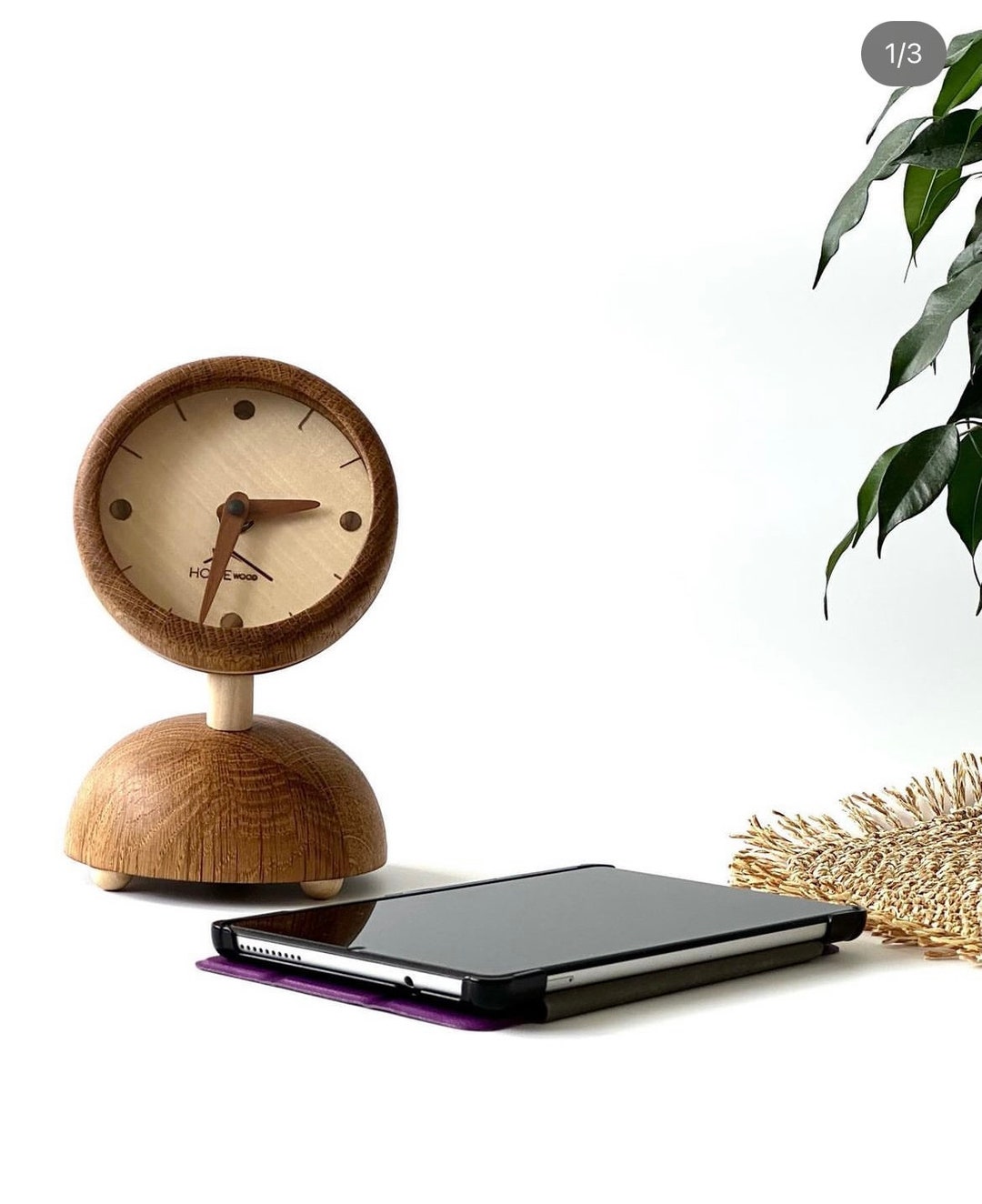 Handcrafted Table Clock, Desk Clock, Wooden Clock, Design Table Clock ...
