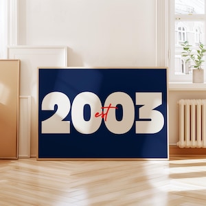 Benutzerdefiniertes Jahr Poster, Geburtsjahr Druck, personalisiertes Geburtstagsgeschenk, Benutzerdefiniertes Jubiläumsgeschenk, benutzerdefiniertes Jahr Druck, Geburtsjahr Poster, Est In Art
