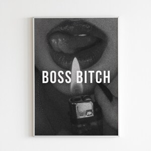 Impresión de Boss Bitch, arte de Girl Boss, arte de Female Boss, empoderamiento femenino, regalo para jefa, impresión feminista, decoración de dopamina, arte sáfico imagen 6