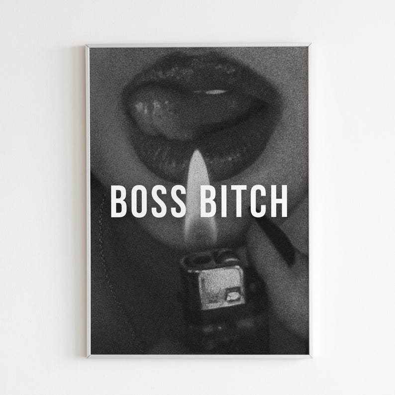 Impresión de Boss Bitch, arte de Girl Boss, arte de Female Boss, empoderamiento femenino, regalo para jefa, impresión feminista, decoración de dopamina, arte sáfico imagen 6