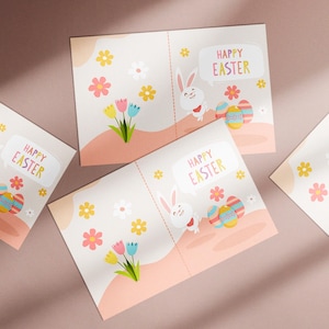 Frohe Ostern Karte Printable | Frohe Ostern Karte | Osterhase Karte | Osterkarte | Babys erstes Ostern Printable | Sofort Download