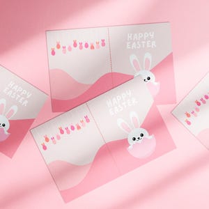 Carte de Joyeuses Pâques à imprimer Cartes de Joyeuses Pâques Carte de lapin de Pâques Carte de voeux de Pâques Première Pâques de bébé à imprimer gratuitement