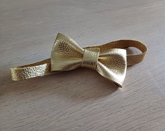 Custom made leather bowtie