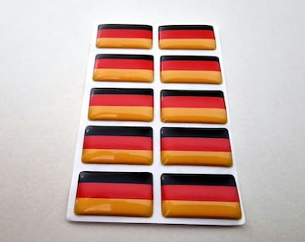 German Flag 3D Domed Badge Logo Emblem Sticker Graphic Decal
