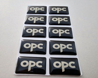 Opc Opel / Vauxhall 3D Domed Badge Logo Emblem Sticker Graphic Decal