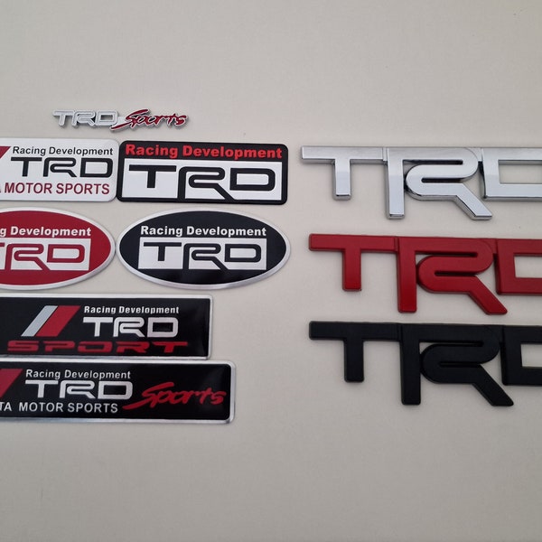 Toyota TRD 3D Metal Badge Logo Emblem Sticker Graphic Decal