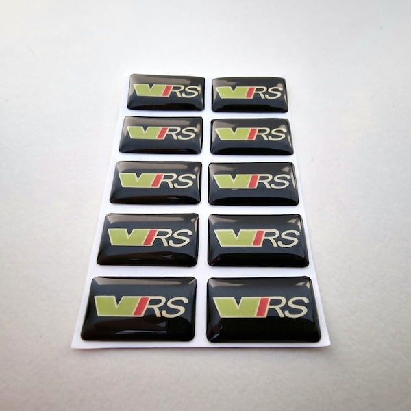 Skoda VRS 3D Domed Badge Logo Emblem Sticker Graphic Decal