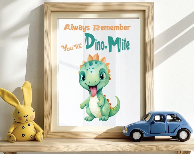 Dinosaur wall print , funny Nursery wall  prints, Funny Dinosaur print