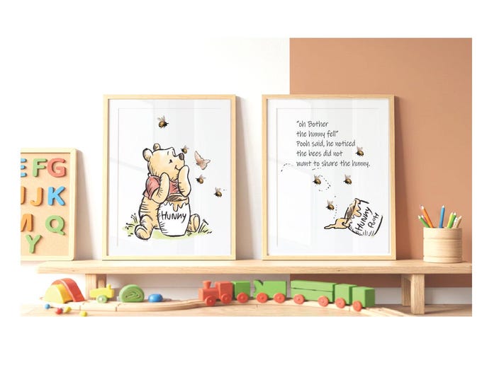Winnie the Pooh Classic Nursery wall prints