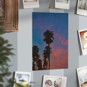 Barcelona Spanien, Tropischer Sonnenuntergang Postkarte, Wandkunst, Strand Vibes, Home Office, Geschenk für Naturliebhaber, Palmen, Souvenir