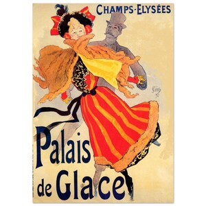 Palais de Glace / Parigi / Vintage / Poster di pattinaggio su ghiaccio / Art Déco / Arredamento retrò